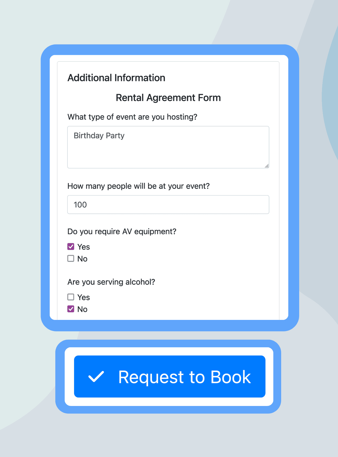 Custom registration form builder with drag-and-drop interface