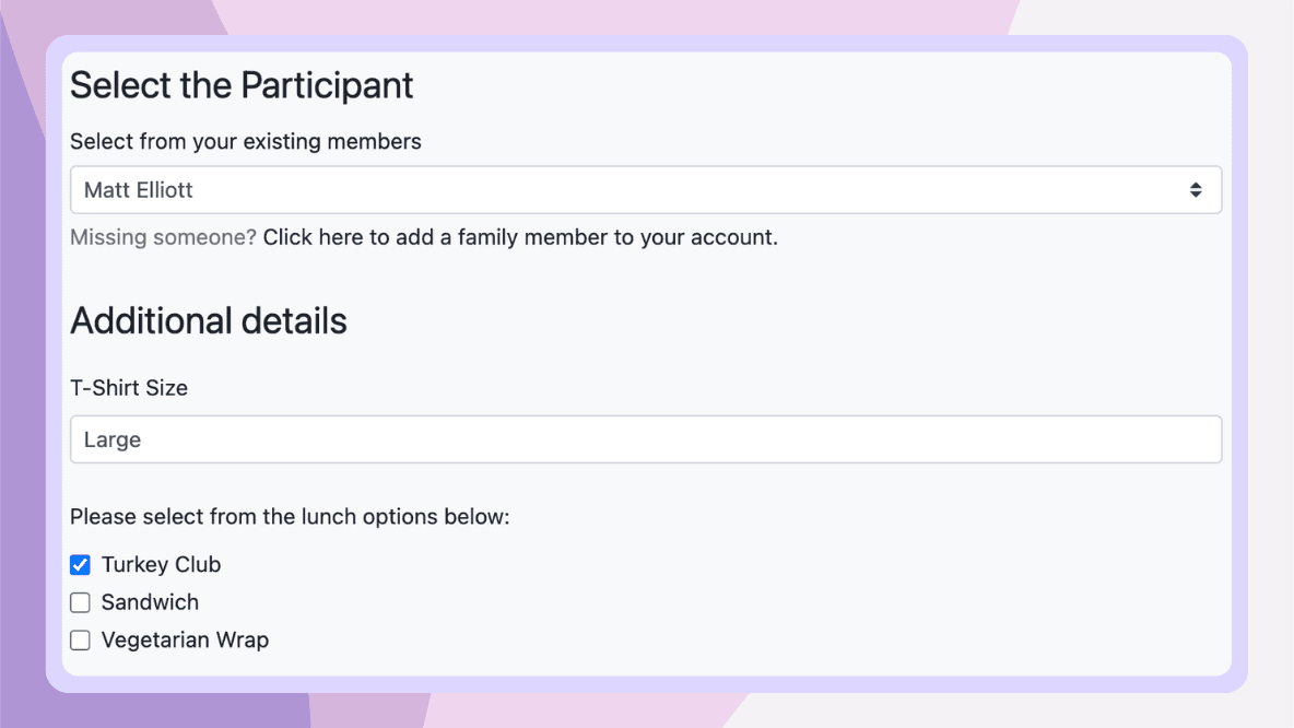 Event registration dashboard showing participant list, attendance status, and capacity
