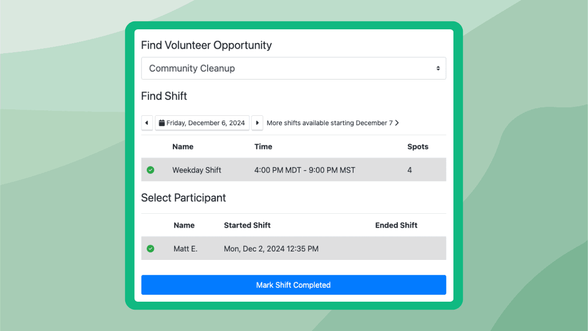Tiered volunteer rewards based on hours contributed