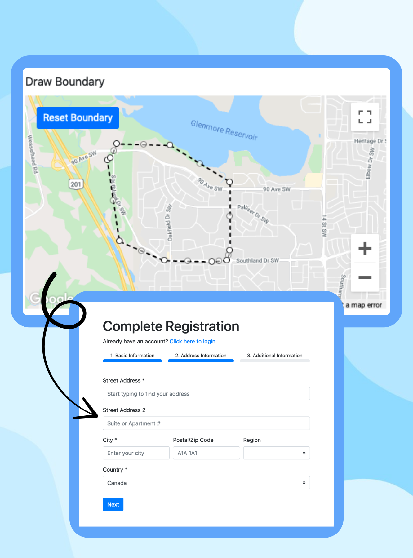 Geographic membership verification showing voting vs non-voting member assignment