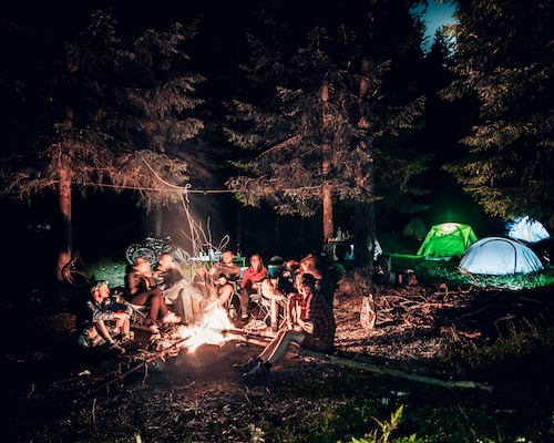 Happy campers at summer camp
